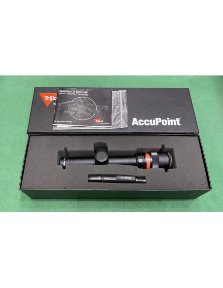Ottica Trijicon AccuPoint 1-4x24 Riflescope w/BAC Red Triangle Post Reticle 30mm tube NT