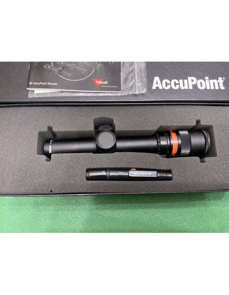 Ottica Trijicon AccuPoint 1-4x24 Riflescope w/BAC Red Triangle Post Reticle 30mm tube NT