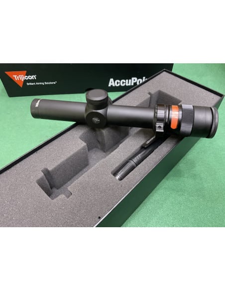 Ottica Trijicon AccuPoint 1-4x24 Riflescope w/BAC Red Triangle Post Reticle 30mm tube NT