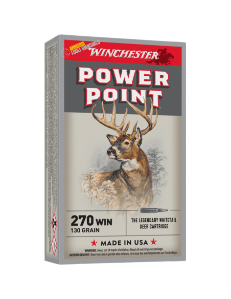 Cartucce colpi munizioni Winchester 270 Win. Super X Power Point 130gr 20 pezzi