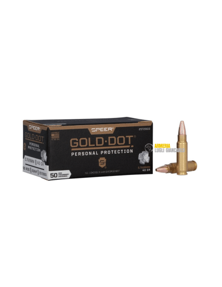 Cartucce Munizioni Colpi Gold Dot calibro 5.7x28 mm 40 grani 50 pezzi