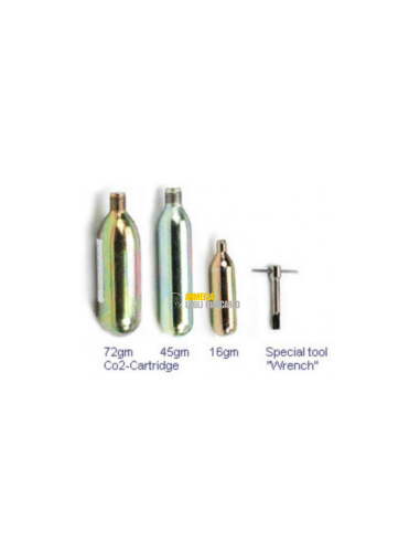 CARTUCCIA CO2 - 16 GR (6 COLPI) PER MODELLO JM (CONFEZIONE DA 10 PZ) (CO23)