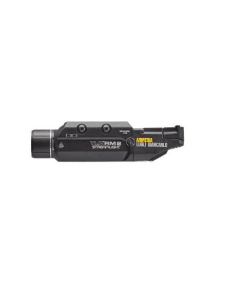 STREAMLIGHT TORCIA PER ARMA LUNGA MOD. TLR-RM2 CON ATTACCO PICATINNY COLORE NERO - INCLUSO SWITCH REMOTO E DUE BATTERIE CR123A