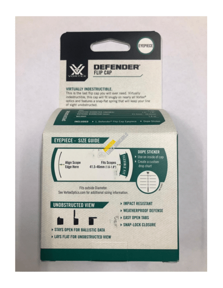 Vortex Optics Defender Riflescope Flip Cap – Okular (E-10) Copri Ottica in plastica
