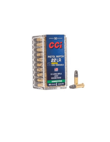 Colpi Munizioni CCI Pistol Match competition 22 LRN 40 Grain 50 Cartucce