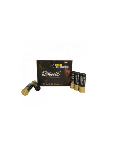 CARTUCCE COLPI MUNIZIONI ROTTWEIL MAGNUM PLASTICA PIOMBO N°6 – calibro 12 52 GR