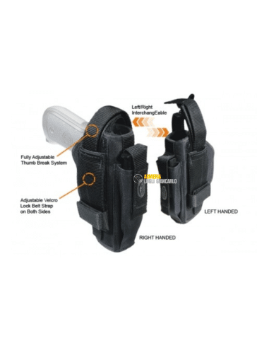 Fondina UTG destra e sinistra reversibile nera codice PVC-H288B