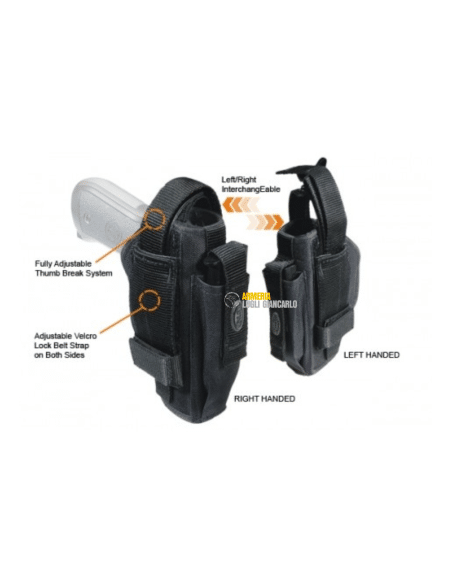 Fondina UTG destra e sinistra reversibile nera codice PVC-H288B