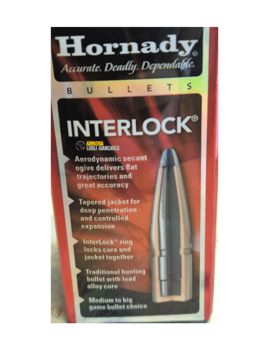 Palle da ricarica ogive HORNADY Palle Interlock 308" 150gr RN 3035 (100pz)
