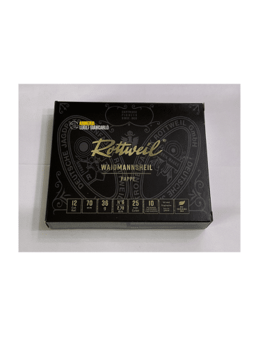 Cartucce da caccia Rottweil Waidmannsheil pappe calibro 12 36 gr piombo n.6 scatole da 10 con cartucce in cartone