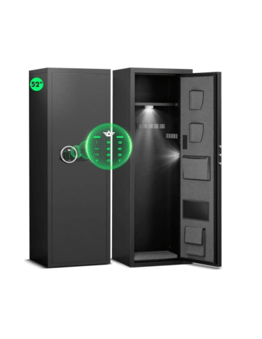 Cassaforte armadio blindato per armi con combinazione per 6 o 8 fucili e pistole con luce