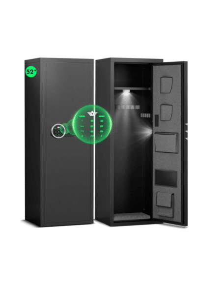 Cassaforte armadio blindato per armi con combinazione per 6 o 8 fucili e pistole con luce