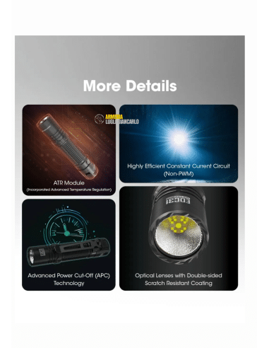 Torcia tattica Nitecore 3500 Lumi 380 metri ricaricabile codice EDC31