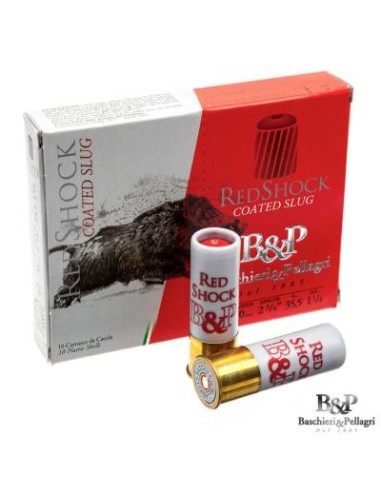 cartucce baschieri & pellagri calibro 12 red shock coated palla slug