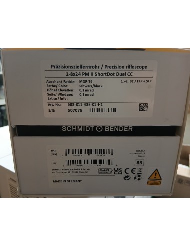 Ottica Schmidt & Bender 1-8x24 PM II ShortDot Dual CC