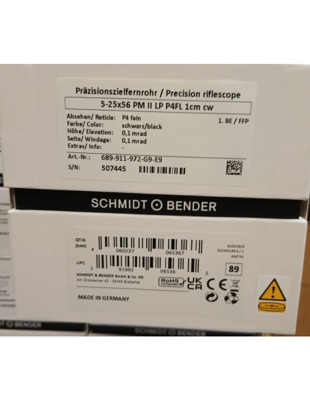 Schmidt & Bender 5-25x56 PM II LP P4FL DT LT/ST ZC LT 1 cm cw