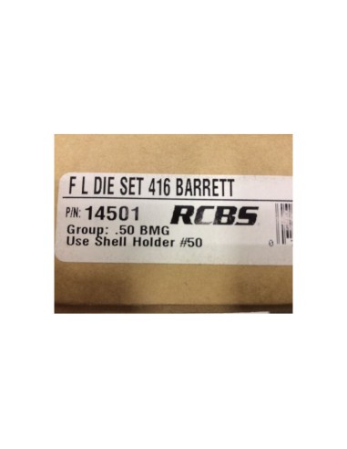 RCBS DIE SET F L 416 BARRETT USARE CON SHEEL HOLDER N 50  14501
