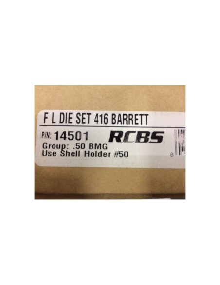 RCBS DIE SET F L 416 BARRETT USARE CON SHEEL HOLDER N 50  14501