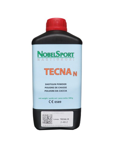 Polvere Nobel Sport Tecna 0,5 kg POLVERE NOBEL SPORT "TECNA" CONF. DA 500 GR. CALIBRO 12 20 16