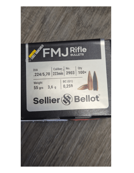Palle sellier & bellot calibro 223 55 grani 100 pezzi