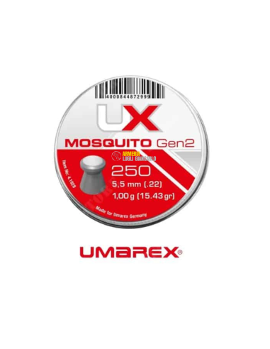 PIOMBINI PALLINI PELLET CALIBRO 5,5 TESTA PIATTA MOSQUITO GEN2 UMAREX (4.1928)