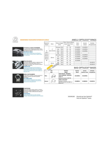 BASI OPTILOCK BRUNITE PER CARABINE TIKKA DS1320916