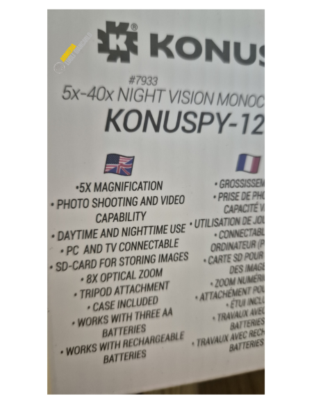 Monocolo notturno KONUS 7933 KONUSPY Ottica Notturna Perfetta per la Caccia al Cinghiale, Compatto e Leggero