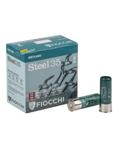 CARTUCCE MUNIZIONI COLPI FIOCCHI ACCIAIO STEEL CALIBRO 12 35 GRAMMI FIOCCHI WETLAND STEEL 35 CAL. 12 PIOMBO 3 5