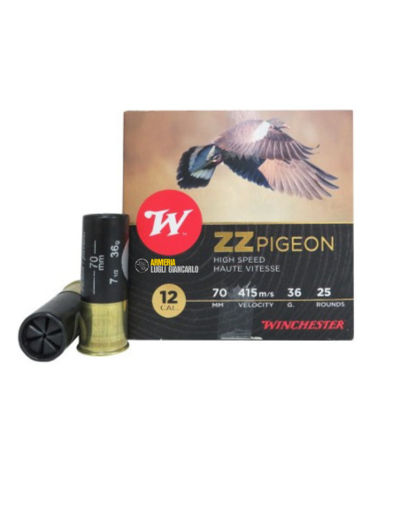 Cartucce Munizioni Colpi calibro 12 Cartucce Winchester ZZ Pigeon cal. 12/70 36 g piombo 7 5 6