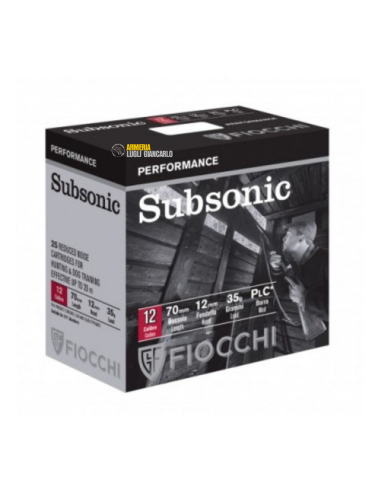 Cartucce Munizioni Colpi Fiocchi calibro 12 silnziata FIOCCHI cartucce silenziate calibro12 35 gr. pb.7,5