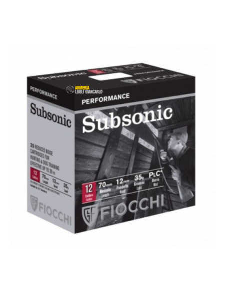 Cartucce Munizioni Colpi Fiocchi calibro 12 silnziata FIOCCHI cartucce silenziate calibro12 35 gr. pb.7,5