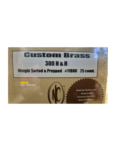 Bossoli da ricaricare colpi calibro 300 h&h Custom Brass 25 pezzi Nosler Custom codice 11800