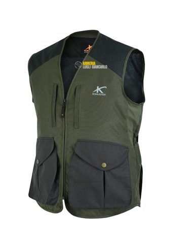 Giacca da caccia colore verde mezze maniche e tempo libero Konus Konustex taglia M Notable Vest codice 0367 con porta selvaggina