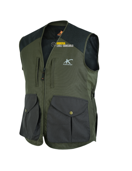 Giacca da caccia colore verde mezze maniche e tempo libero Konus Konustex taglia M Notable Vest codice 0367 con porta selvaggina