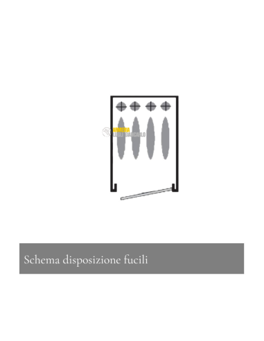 CASSAFORTE €219  ARMADIO BLINDATO PER ARMI FUCILI FORTIFY DELTA 4 4 POSTI CON TESORETTO 36 KG