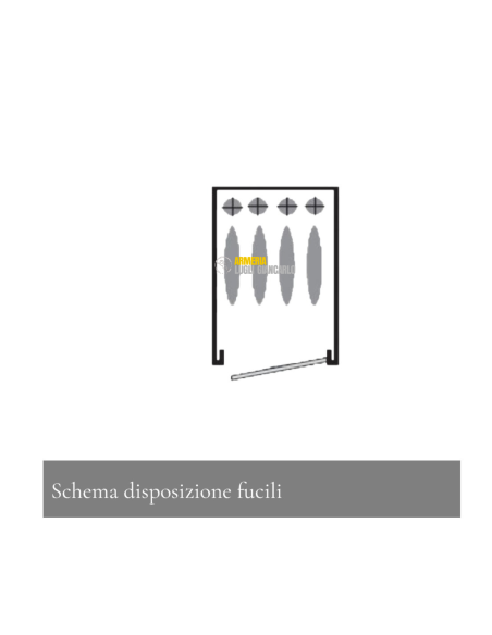 CASSAFORTE ARMADIO BLINDATO PER FUCILI ARMI FORTIFY DELTA 6 6 POSTI CON TESORETTO 36 KG