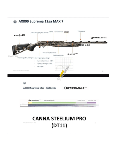 Fucile da caccia Beretta calibro 12 modello Modello AX800 Suprema Camo MAX-7 canne 71 cm