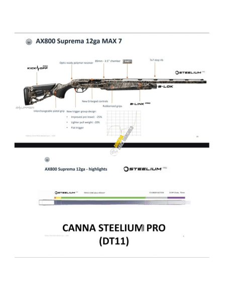 Fucile da caccia Beretta calibro 12 modello Modello AX800 Suprema Camo MAX-7 canne 71 cm