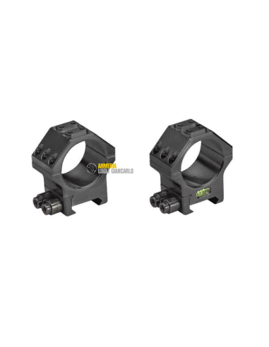 Coppia Anelli / Attachi Contessa picatinny Tactical Rings diametro 30mm H10mm con livella - TACTICAL RINGS HP STR02/A