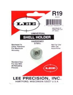 LEE Shellholder Universale R19 30 Mauser 9mm Luger 38 Super 39 ACP 40 Smith & Wesson 10mm Auto 41 Action Express 9mm Makarov 2