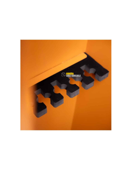 ARMADIO BLINDATO CASSFORTE PER ARMI CON FINITURA LEGNO 7 POSTI CON TESORETTO CHIUSURA A CHIAVE