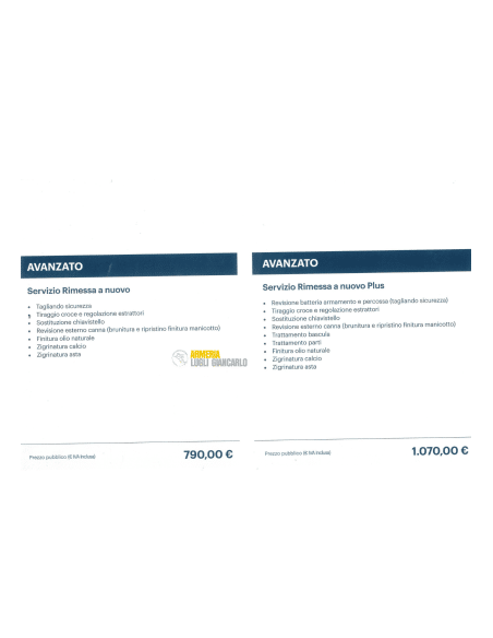 Tagliandi Revisione armi Chiusura Installazione doppio Monogrillo per fucili Beretta 680/690/687 EELL