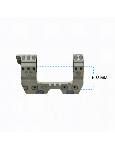 ANELLI ATTACCO MONOPEZZO M-LOK  CONTESSA DIAMENTRO 34 MM UTFX03 – ULTRA TACTICAL FX ø 34MM ALTEZZA 38 COLORE NERO