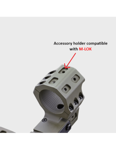 ANELLI ATTACCO MONOPEZZO M-LOK  CONTESSA DIAMENTRO 34 MM UTFX03 – ULTRA TACTICAL FX ø 34MM ALTEZZA 38 COLORE NERO