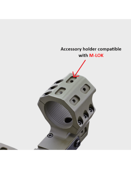 ANELLI ATTACCO MONOPEZZO M-LOK  CONTESSA DIAMENTRO 34 MM UTFX03 – ULTRA TACTICAL FX ø 34MM ALTEZZA 38 COLORE NERO