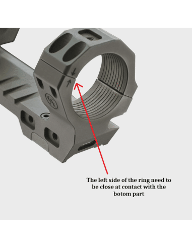 ANELLI ATTACCO MONOPEZZO M-LOK  CONTESSA DIAMENTRO 34 MM UTFX03 – ULTRA TACTICAL FX ø 34MM ALTEZZA 38 COLORE NERO