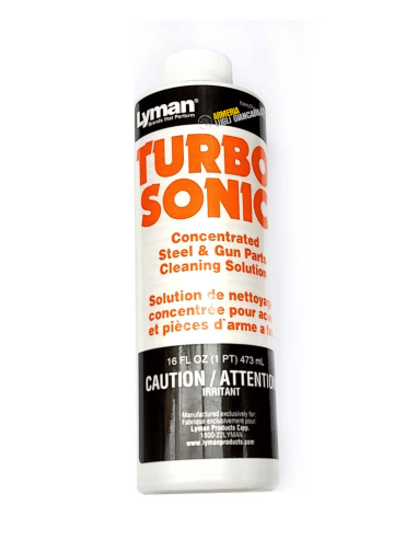LIQUIDO LYMAN TURBO SONIC LAVA BOSSOLI E PER PULIZIA PARTI ARMI 16 OZ DA 473ml