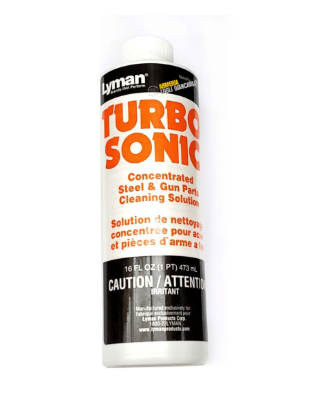 LIQUIDO LYMAN TURBO SONIC LAVA BOSSOLI E PER PULIZIA PARTI ARMI 16 OZ DA 473ml