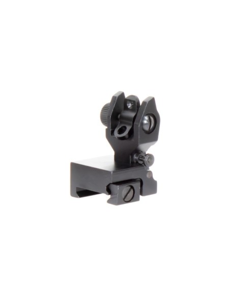 MT200 AIM SPORT TACCA DI MIRA PICATINNY Tacca di mira regolabile e flip up con attacco per slitte picatinny.