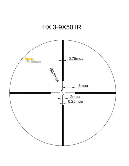 Ottica da tiro Sightmark Core 2.0 HX 3-9x50 Duplex SFP codice SM13101DX